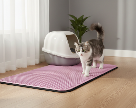 Double-Layer Anti-Slip Cat Litter Mat