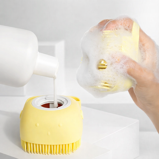 2-in-1 Silicone Pet Bath Brush – Soft & Gentle