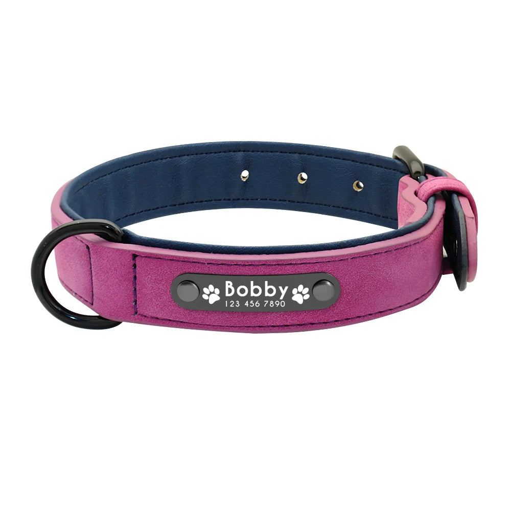 Custom Leather Dog Collar – Padded & Personalized