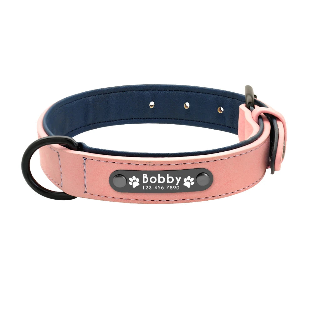 Custom Leather Dog Collar – Padded & Personalized
