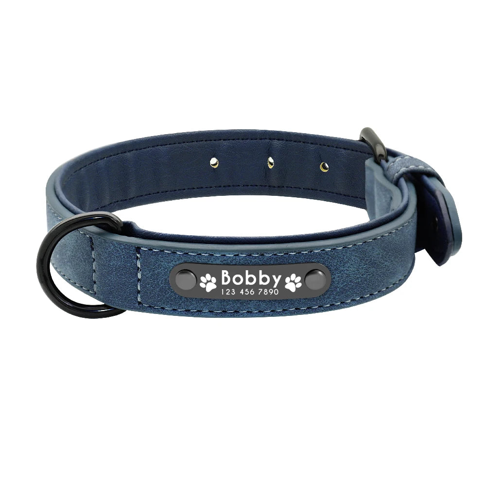 Custom Leather Dog Collar – Padded & Personalized