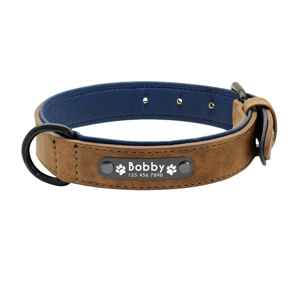Custom Leather Dog Collar – Padded & Personalized