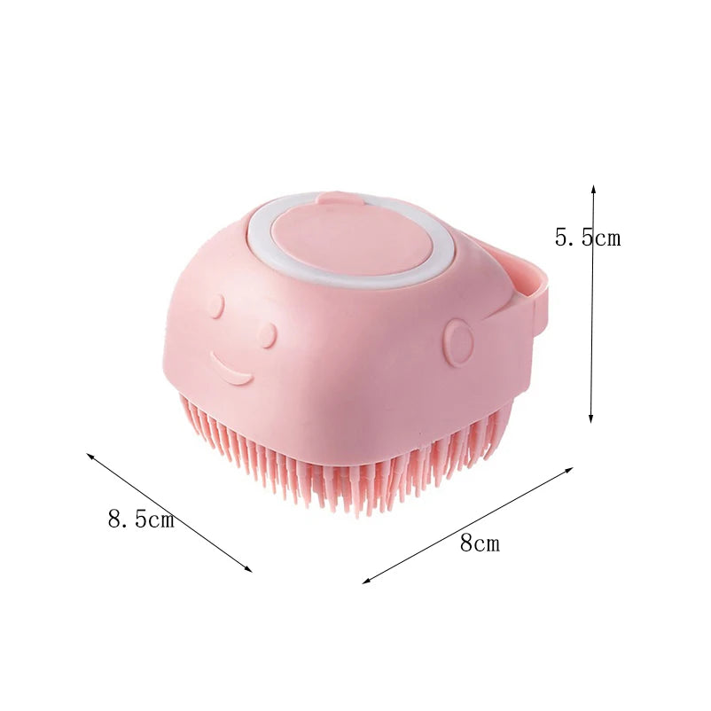 2-in-1 Silicone Pet Bath Brush – Soft & Gentle