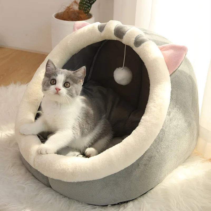 Cozy Cave Pet Bed – Soft, Foldable & Washable