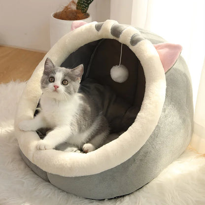 Cozy Cave Pet Bed – Soft, Foldable & Washable