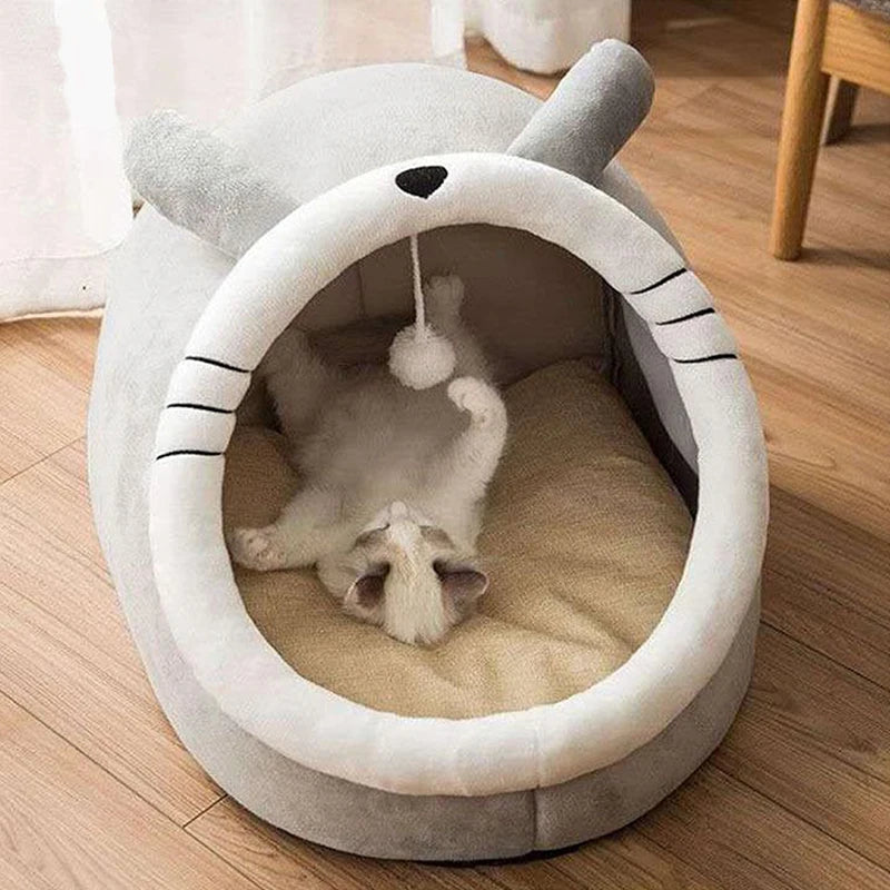 Cozy Cave Pet Bed – Soft, Foldable & Washable